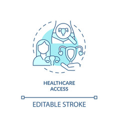 Healthcare Access Turquoise Concept Icon