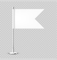 Realistic Table Flag On A Chrome Steel Pole Blank