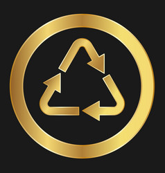 Recyclable Plastic Simple Gold Icon On Product