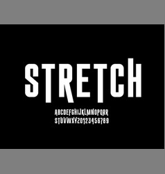 Stretch Font Narrow Alphabet