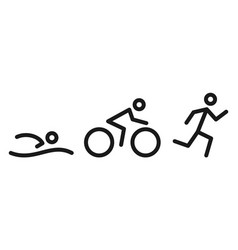 Triathlon Activity Icons - Swimming Running Bike