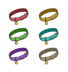 A Set Of Colored Badges An Animal Collar