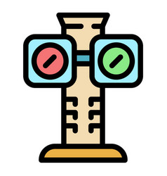 Eye Care Icon Color Outline