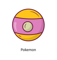 Pokemon Fill Outline Icon Design