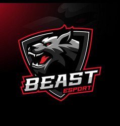 Wolf Mascot Gaming Logo Design