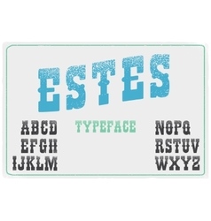 Estes Modern Western Font With Grunge Texture