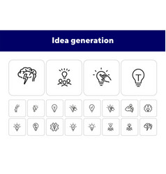 Idea Generation Line Icon Set