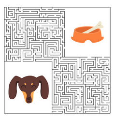 Kids Maze Game Help Dog Find Tasty Bone