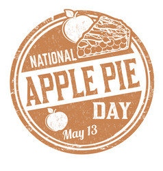 National Apple Pie Day Grunge Rubber Stamp