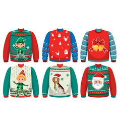 Set Of Ugly Christmas Sweater