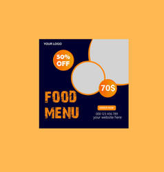 Creative Food Social Media Post Design Template