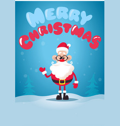 Cute Cartoon Santa Claus Delivering Gifts In Big