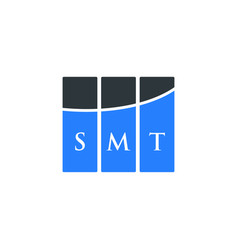 Smt Letter Logo Design On White Background