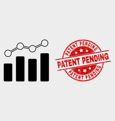 Trend Chart Icon And Grunge Patent Pending