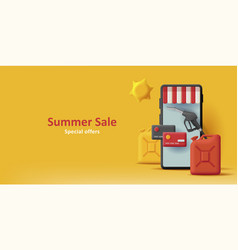 Web Summer Promo Banner For Application Gas