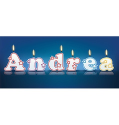 Andrea Written With Burning Candles