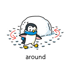 Preposition Of Movement Penguin Walk Around