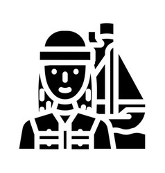 Yachting Female Sport Glyph Icon