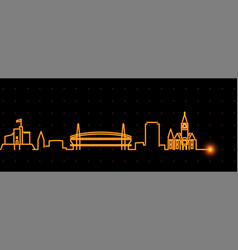 Cardiff Light Streak Skyline Profile