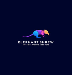 Logo Elephant Shrew Gradient Colorful