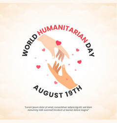 Square World Humanitarian Day Background With A