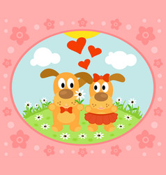 Valentines Day Background With Dog