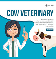 Cow Veterinary Banner Design