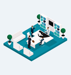 Isometric Meeting Rooms A Multistoried Office