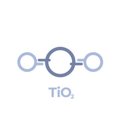 Titanium Dioxide Molecule Icon On White