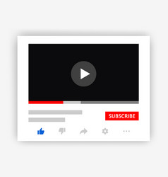 Video Player Elements Mockup Template