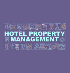 Hotel Property Management Word Concepts Purple