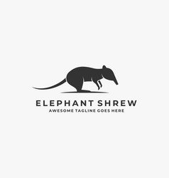 Logo Elephant Shrew Jump Silhouette