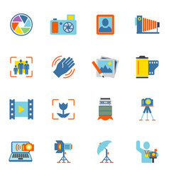 Photography Icons Flat