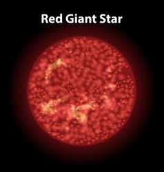 Red Giant Star On Dark Space