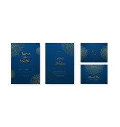 Royal Blue Wedding Invitation Card Design