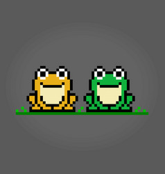 8 Bit Pixel Frog Animals