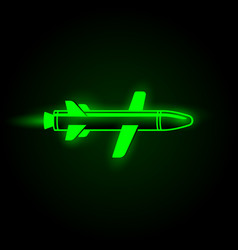 Green Neon Flying Cruise Missile