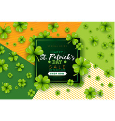 St Patricks Day Sale Design With Clover