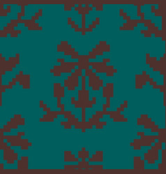 Teal Pixelated Geometric Pattern