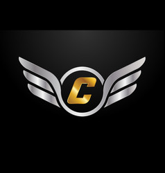 English Alphabet C With Wings Logo Design Car