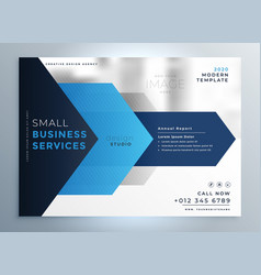 Business Presentation Template Design In Blue