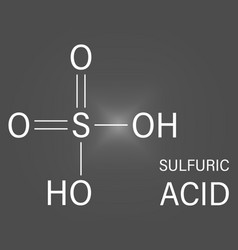 Sulfuric Acid Molecule Skeletal Formula