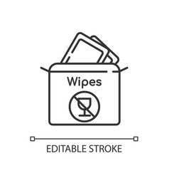 Alcohol Free Wipes Linear Icon