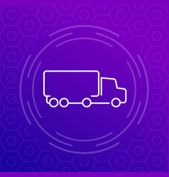 Big Truck Line Icon