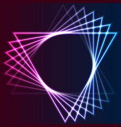 Blue Purple Retro Neon Laser Triangles Abstract