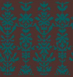 Brown Floral Seamless Pattern