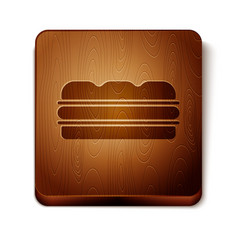 Brown Sandwich Icon Isolated On White Background