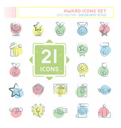 Icon Set Award Related To Award Symbol Color Spot