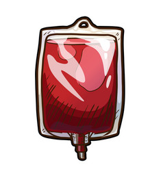 Iv Bag Of Donated Blood Isolated