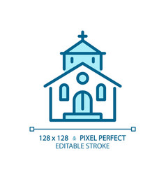 2d Editable Thin Line Church Icon